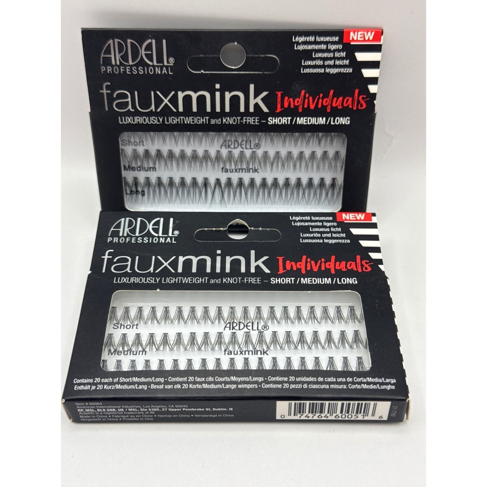 Ardell Faux Mink‎ Individuals Knot-Free Lash Clusters Short Medium Long 2pk NEW